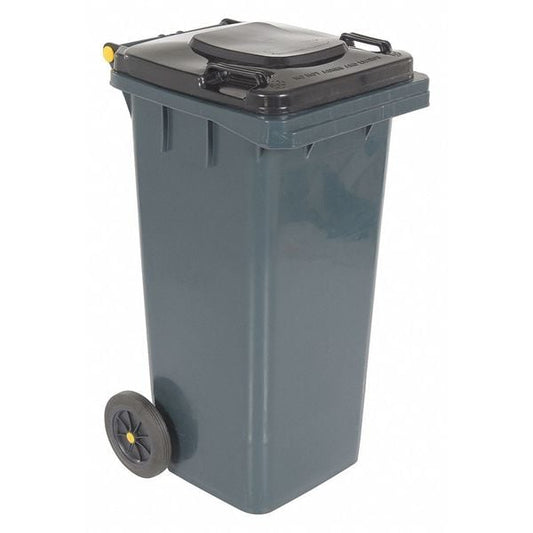 Vestil TH-32-GY TH Series 32 gal Rectangular Outdoor Can, Gray, Lift Up, HDPE, 18 3/4 in