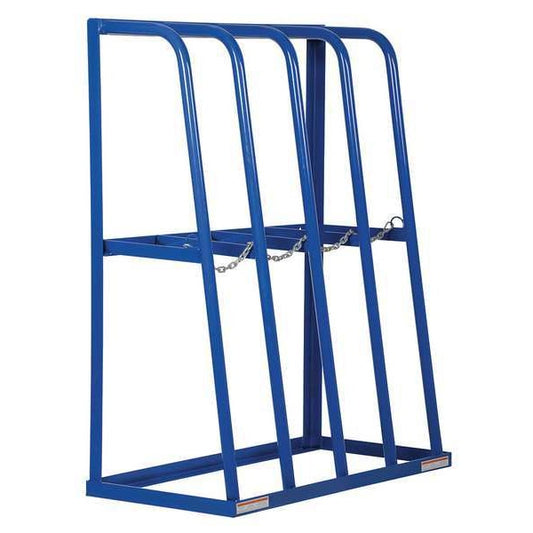 Vestil SSRT-47 Starter Vertical Bar Rack, 24 in D, 48 in W, 4 Shelves, Blue
