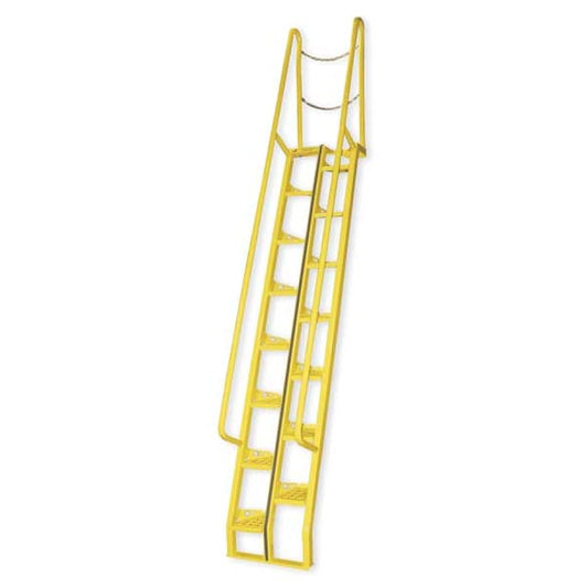 Vestil ATS-9-56 150 1/4 in Overall H, Alternating Tread Stair Unit, Steel, 15 Steps, 350 lb Load Capacity