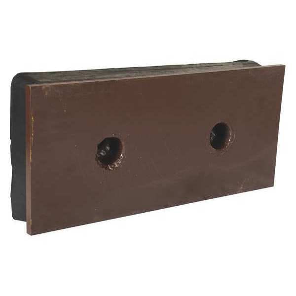 Vestil B-818-SF Steel Face Molded, Rubber Bumper, 2x18x8