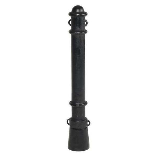 Vestil BOL-OR-40-BK-SM Steel Bollard, Surface Mount