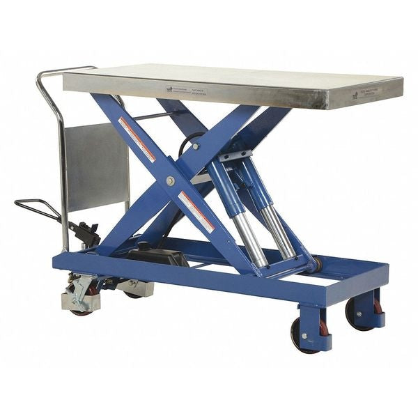 Vestil CART-4000 Single Hydraulic Scissor Cart, 4000 lb. Cap, 24"W, 47"L