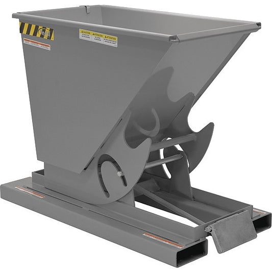 Vestil D-25-LD-GY-SG Light Duty Self-Dump Hopper .25 Cubic Yard 2000 lb Gray