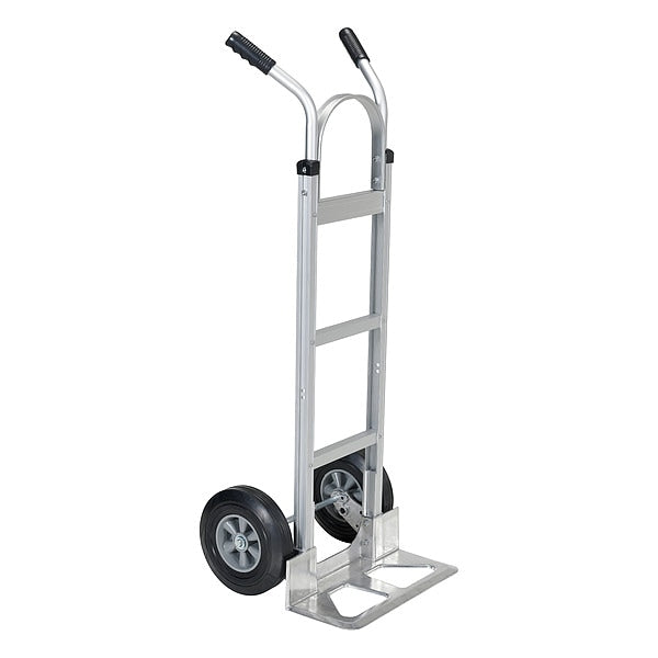 Vestil DHHT-500A-HR Silver 2 Handle Aluminum Hand Truck Hard Rubber Wheels 500 lb