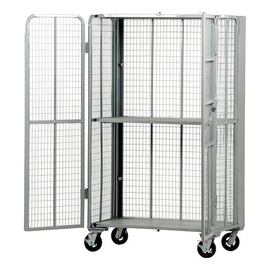 Vestil FST-2744-2 Folding Security Truck, 2000 lb., 2000 lb Capacity, 44 W x 27 L x 76.5 H, 2 Shelves