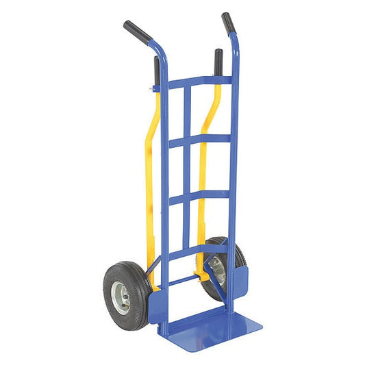 Vestil HAND-TPE Stair Hand Truck 4 Handle 500 lb Pneumatic Wheels 13 3/4 x 6 1/2 Nose