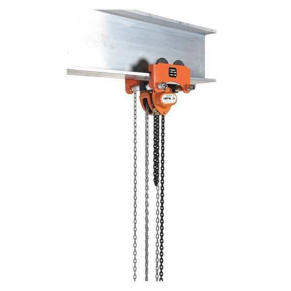 Vestil LOW-2G Low Headroom Chain Hoist Trolley Gear, 2K