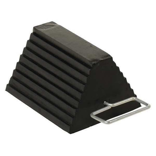 Vestil RWC-8-HDL Rubber Wheel Chock-Steel Handle, 9.25x6x8