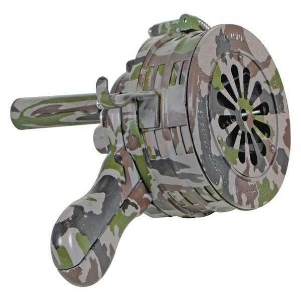 Vestil SIREN-100-C Siren, Hand Crank, Metal, Camo