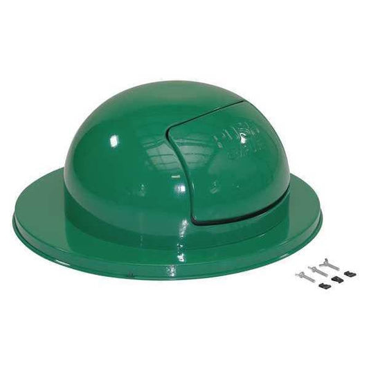 Vestil TRASH-TOP-GN Green Steel Waste Disposal Top For Drum