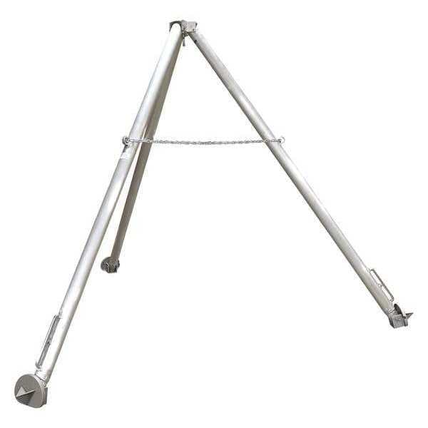 Vestil TRI-AF Aluminum Tripod Stand, Non-Adjust Legs, 112 Overall Height, Aluminum, Silver