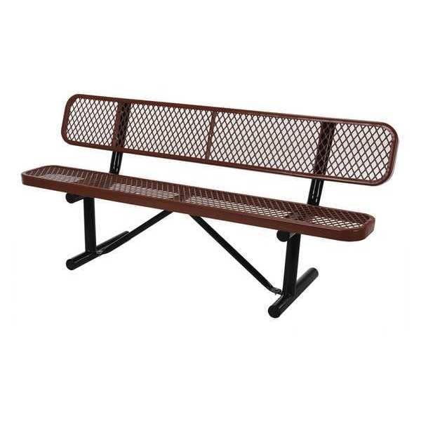 Vestil BEN-MX-72-BN Expanded Metal Bench, 72", Brown