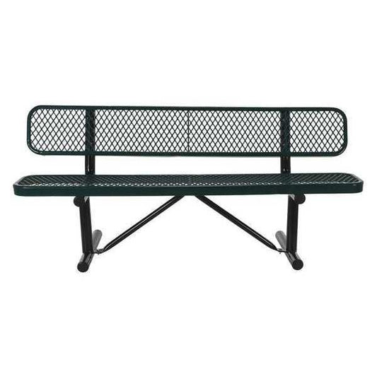 Vestil BEN-MX-72-GN Expanded Metal Bench, 72", green