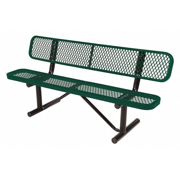 Vestil BEN-MX-96-GN Expanded Metal Bench, 96", green