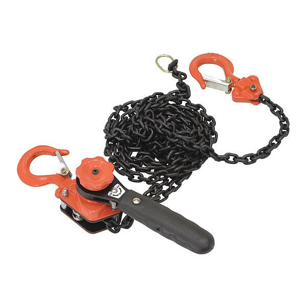 Vestil ELH-05-10 Economy Lever Hoist, 0.5K, 10 ft., 500 lbs Load Capacity, Mini Lever Hoists Hoist Lift, Hook