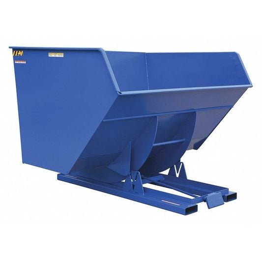 Vestil D-500-HD Heavy Duty Self-Dump Hopper 5 Cubic Yard 6000 lb Blue