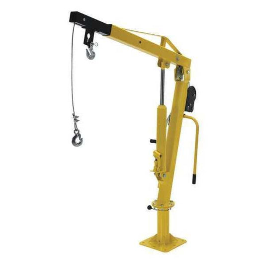 Vestil WTJ-2 Winch Operated Truck Jib Crane, 500 Ext, 500 lb Capacity, Height Under Span: 8 ft