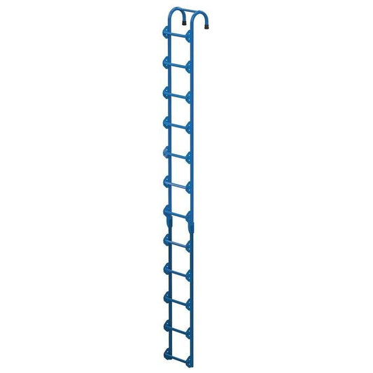 Vestil NTAL-12 12 ft Overall H, Storage Tank Ladder, Steel, Powder Coated Finish, 300 lb Load Capacity