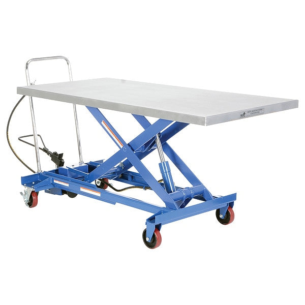 Vestil AIR-1000-LD Air Hydraulic Steel Cart, 1000 lb. Cap, 31-1/2"W, 63"L