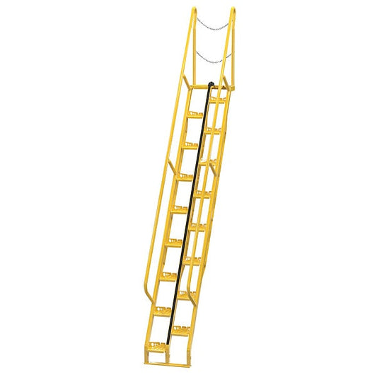 Vestil ATS-11-56 174 1/8 in Overall H, Alternating Tread Stair Unit, Steel, 17 Steps, 350 lb Load Capacity