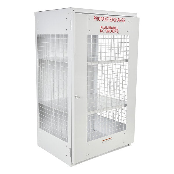 Vestil CYL-EX-18-E Gas Cylinder Cabinet, 40 in.W, Capacity 18