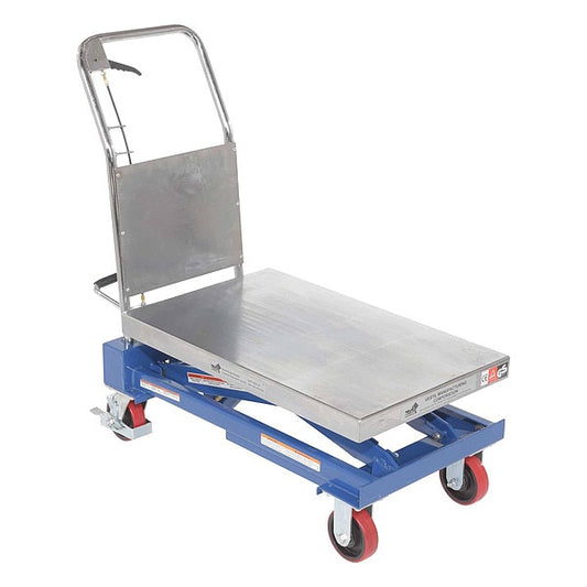 Vestil CART-1000-TS Single Hydraulic Scissor Cart, 1000 lb. Cap, 19-3/4"W, 32"L