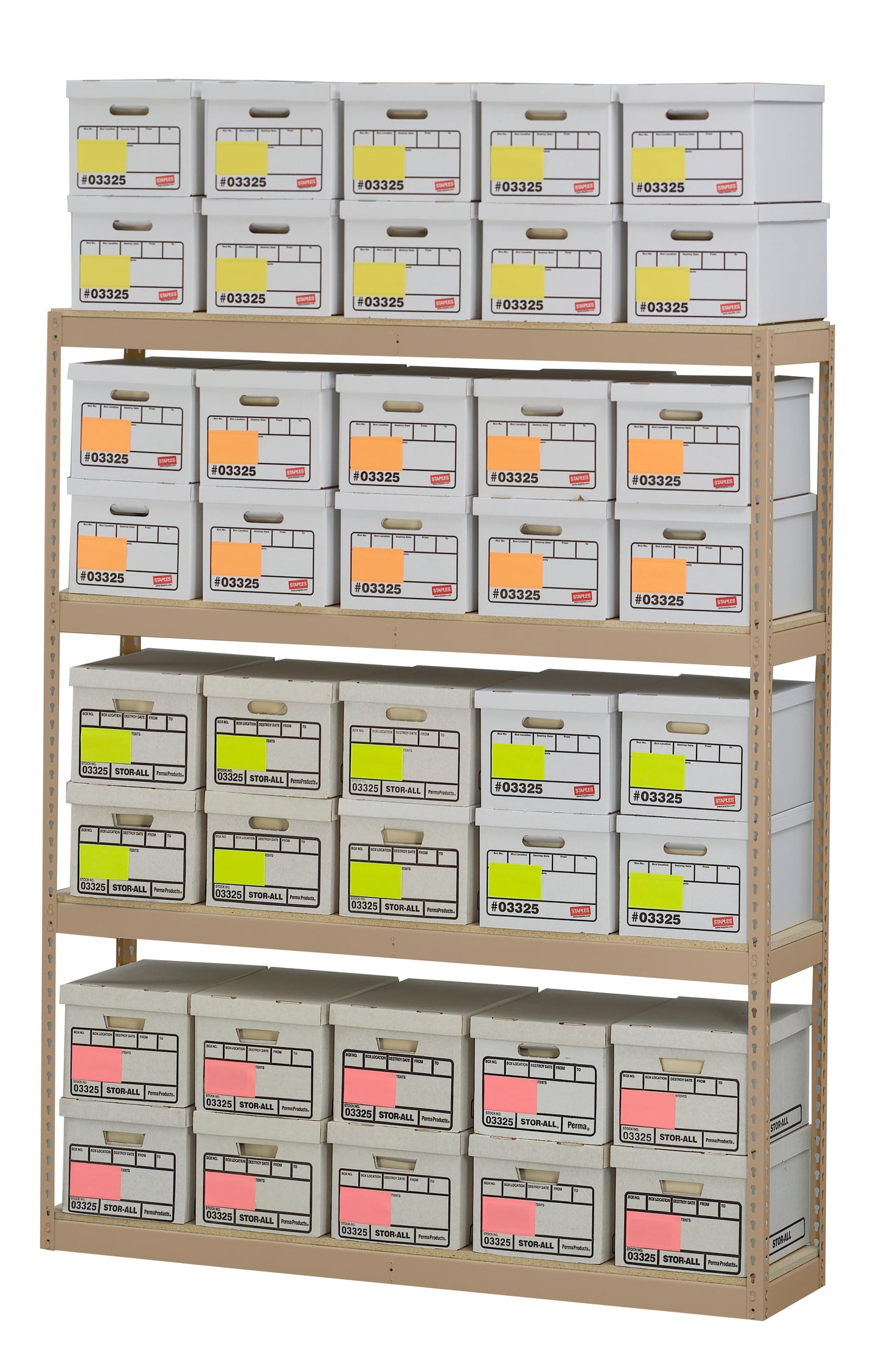 Tennsco ZA691584-4D Z-Line Archive Shelving Unit With Decking