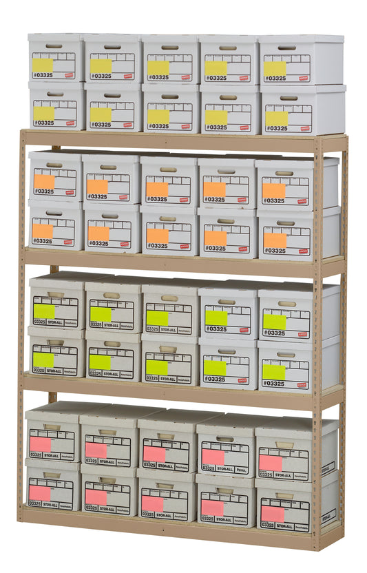 Tennsco ZA691584-4D Z-Line Archive Shelving Unit With Decking