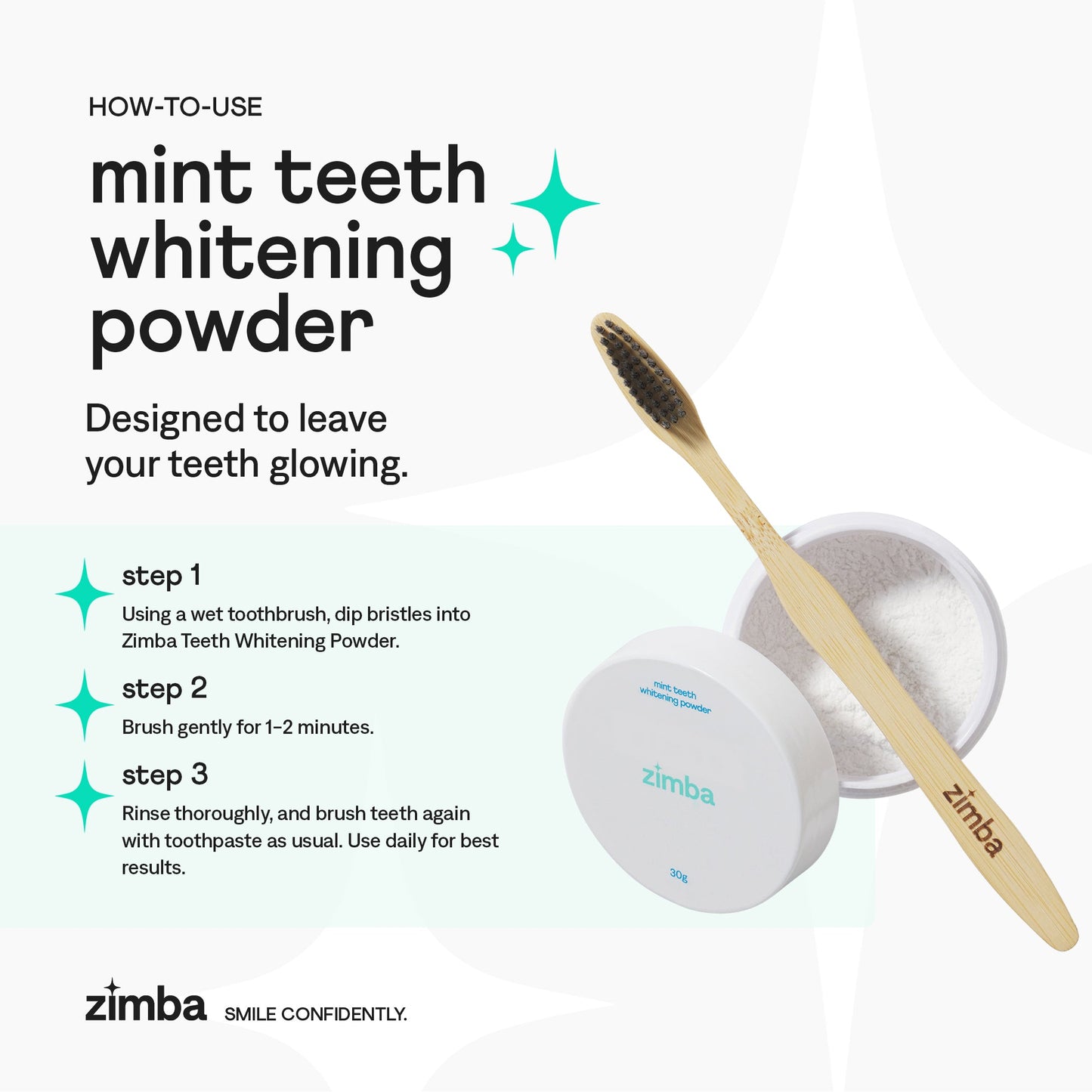 Zimba ZPD02-8002-MT Teeth Whitening Powder