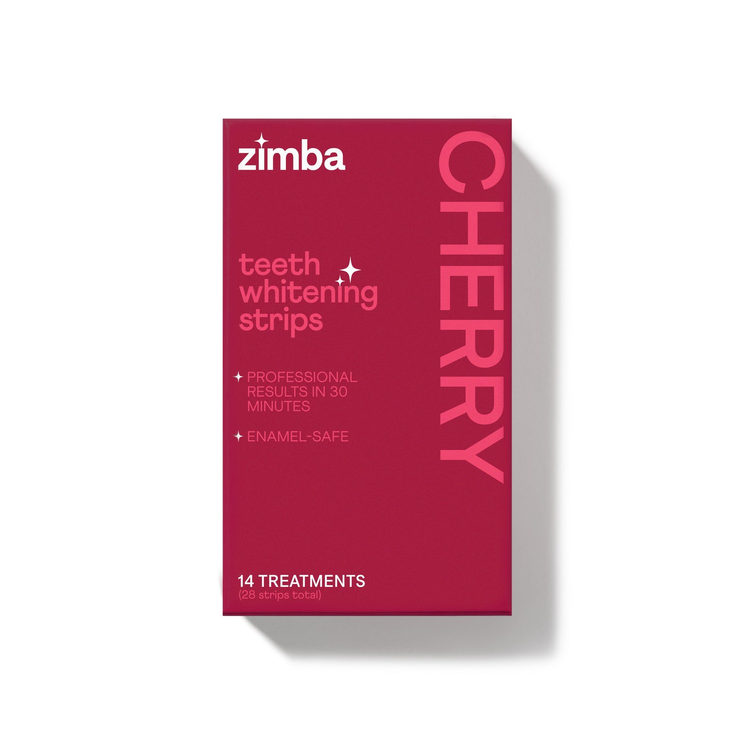 Zimba ZWS14-1001-CH Teeth Whitening Strips - Cherry, 28 Strips/Pack