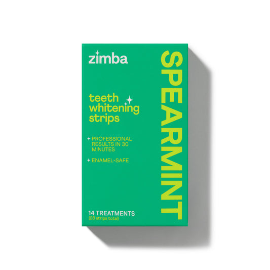 Zimba ZWS14-1001-SP Teeth Whitening Strips - Spearmint, 28 Strips/Pack