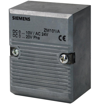 Siemens ZM101/A TERMINAL MODULE, SIGNAL TRANSDUCER/POWER AMPLIFIER, 0-10VDC, 0-20VDC PHASE CUT