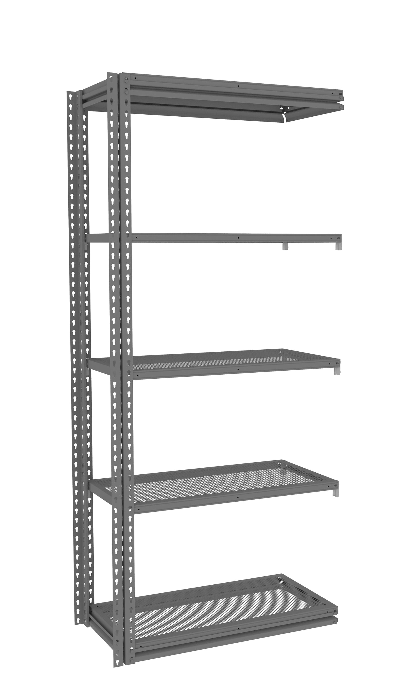 Tennsco ZM7-3618A-5PD Z-Line Perforated Steel Shelving Add-On Unit