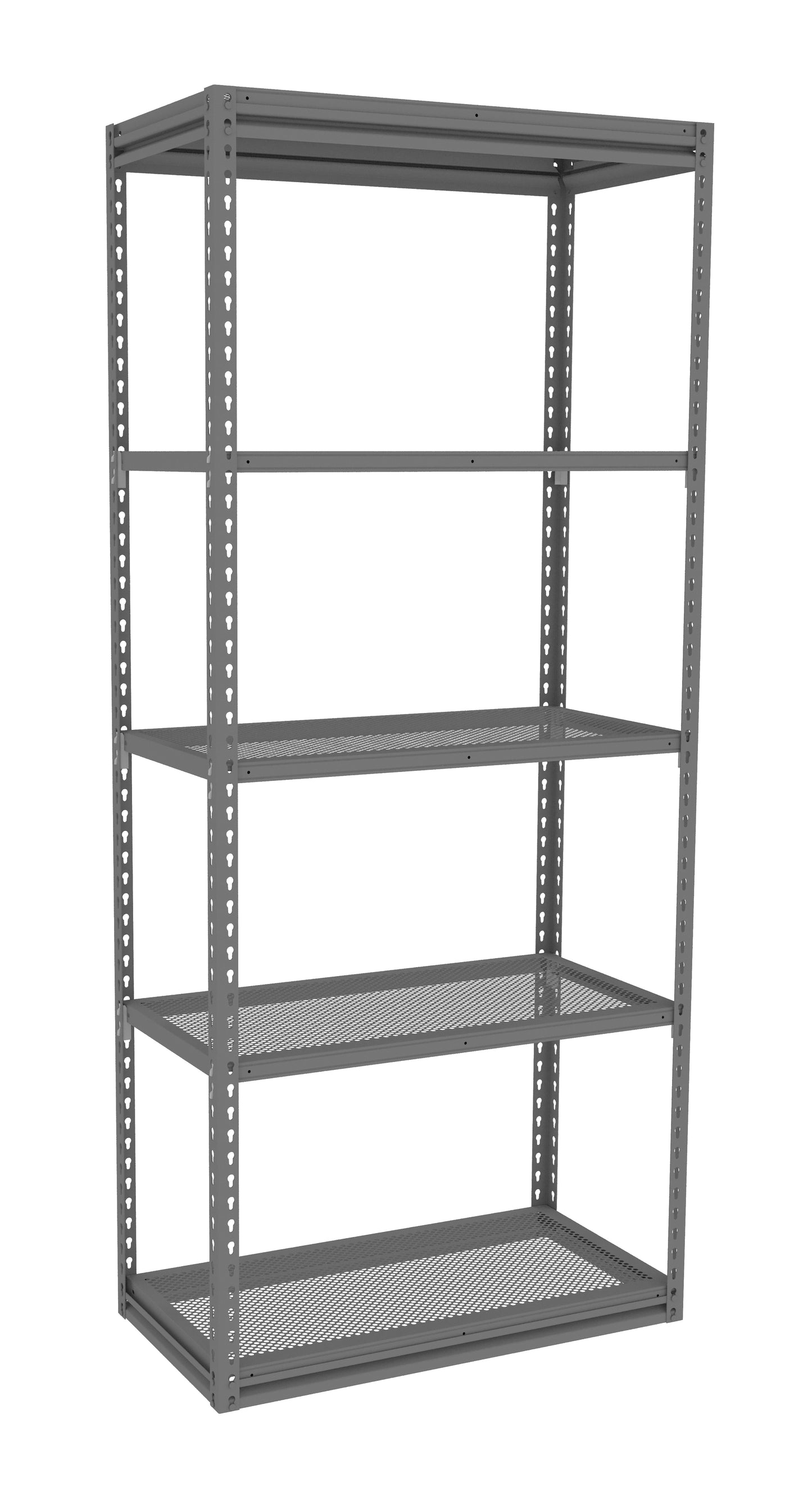 Tennsco ZM7-3618S-5PD Z-Line Perforated Steel Shelving Starter Unit