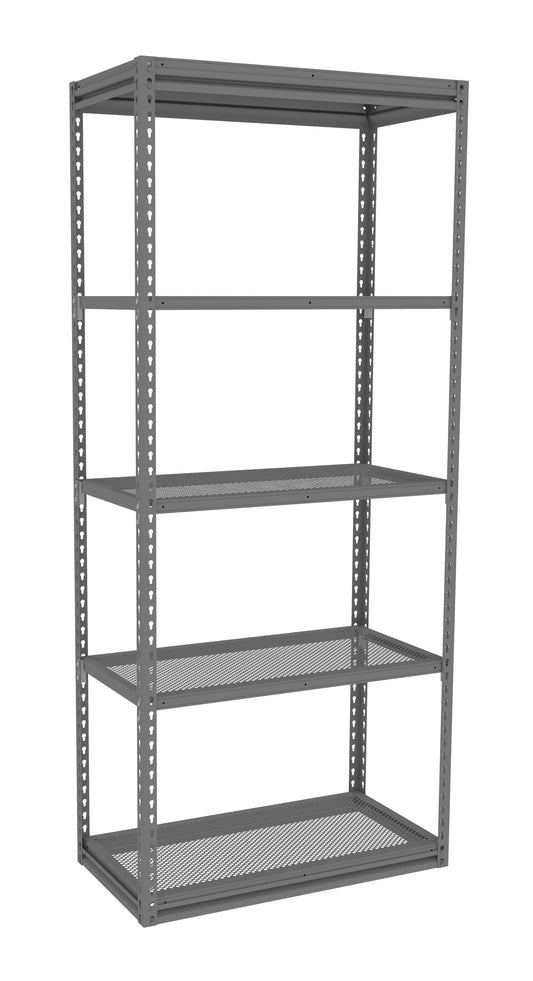 Tennsco ZM7-3618S-5PD Z-Line Perforated Steel Shelving Starter Unit