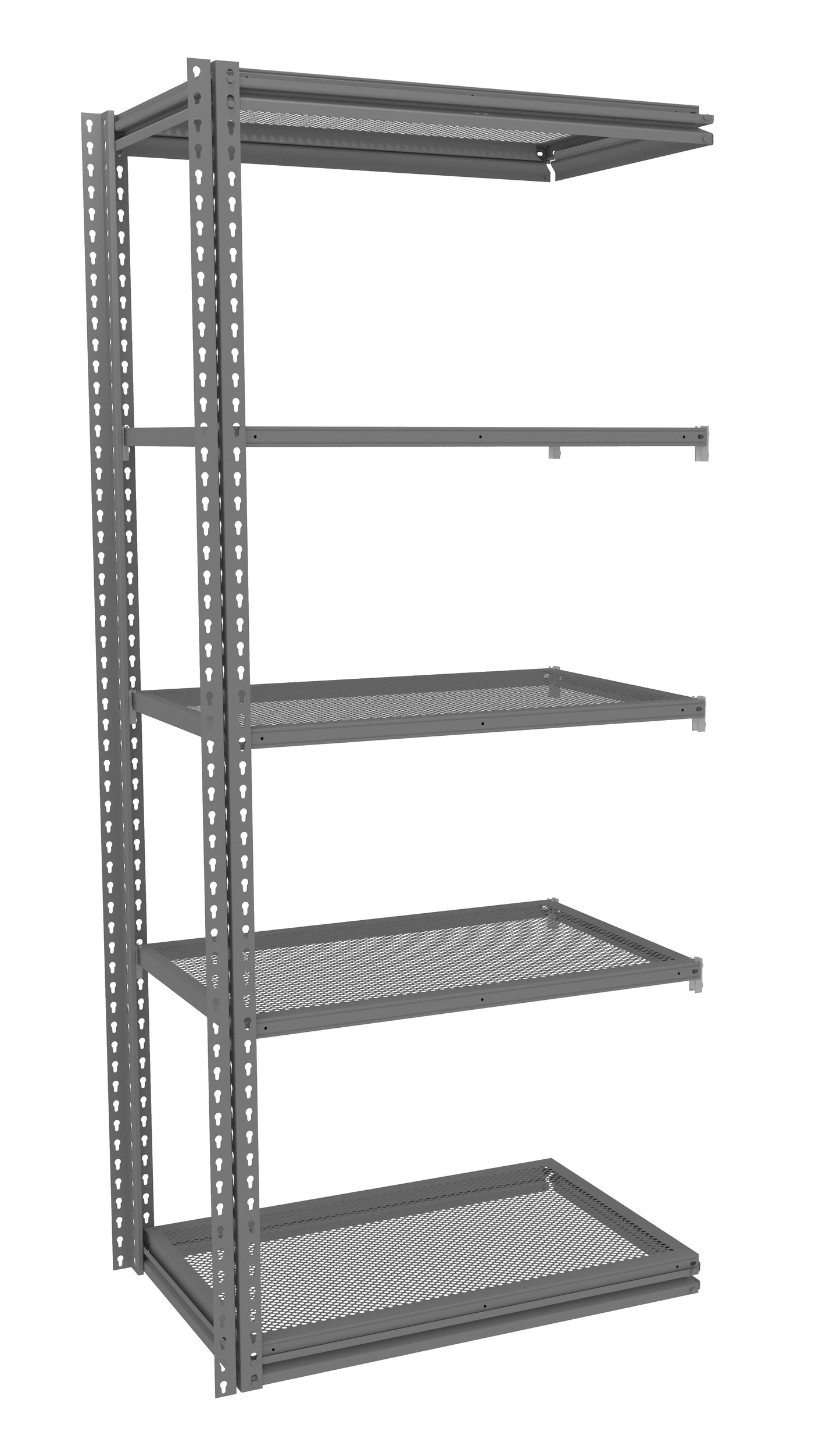 Tennsco ZM7-3624A-5PD Z-Line Perforated Steel Shelving Add-On Unit