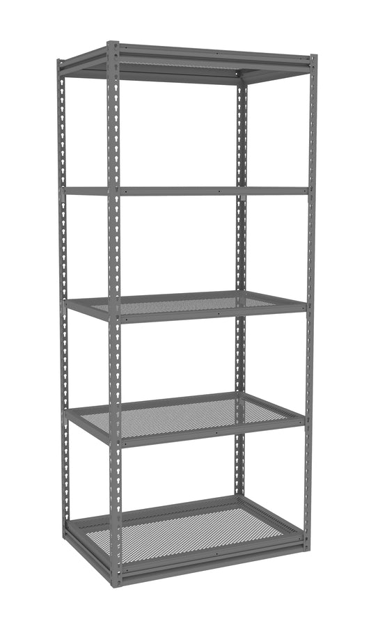 Tennsco ZM7-3624S-5PD Z-Line Perforated Steel Shelving Starter Unit