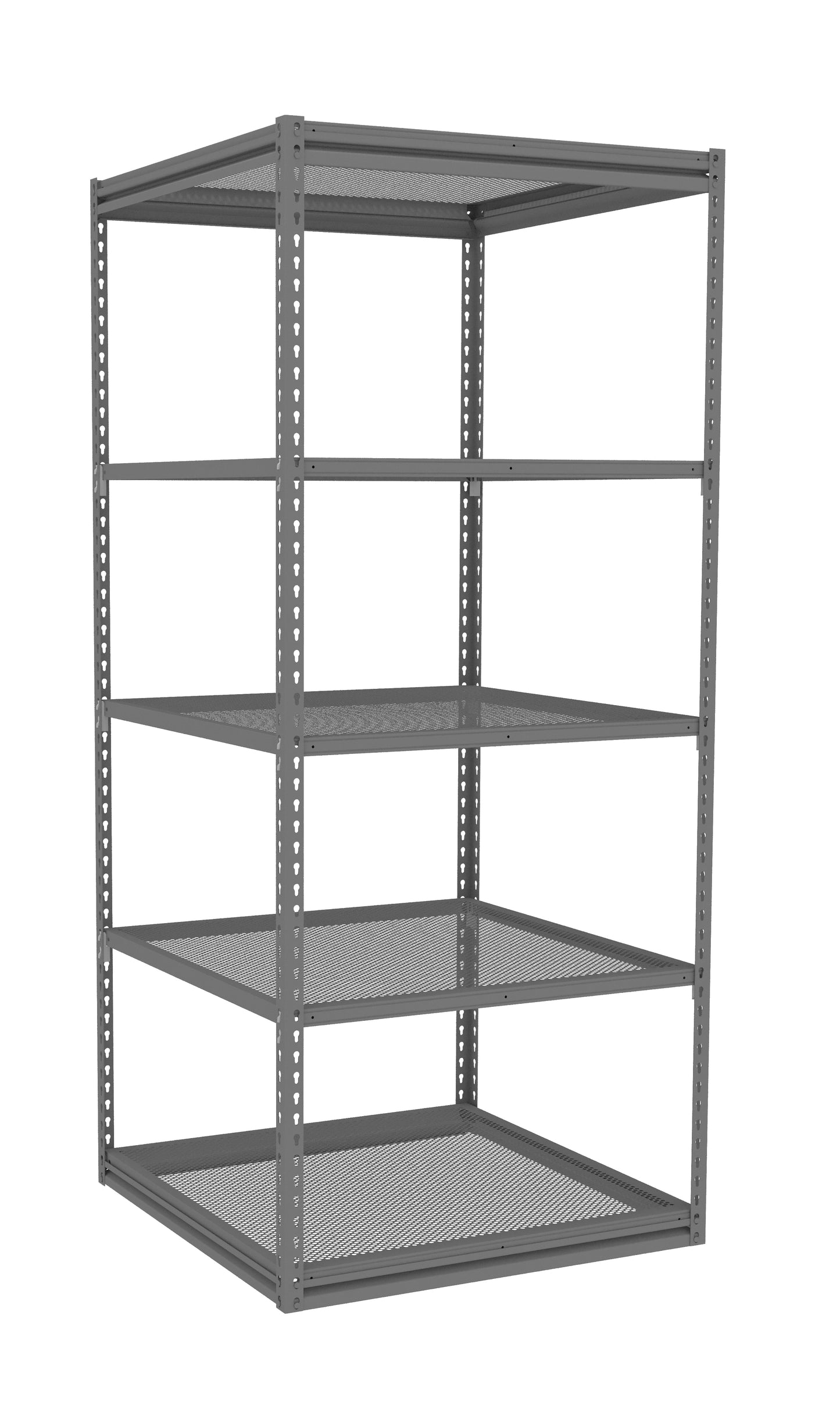 Tennsco ZM7-3636S-5PD Z-Line Perforated Steel Shelving Starter Unit