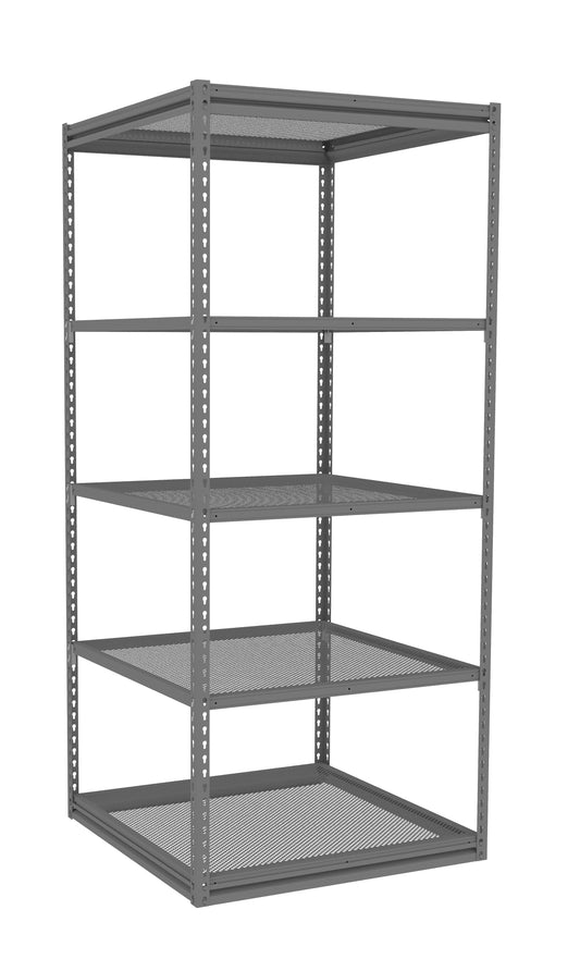 Tennsco ZM7-3636S-5PD Z-Line Perforated Steel Shelving Starter Unit