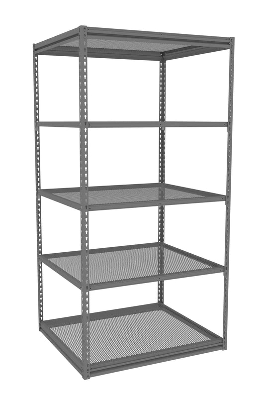 Tennsco ZM7-4236S-5PD Z-Line Perforated Steel Shelving Starter Unit