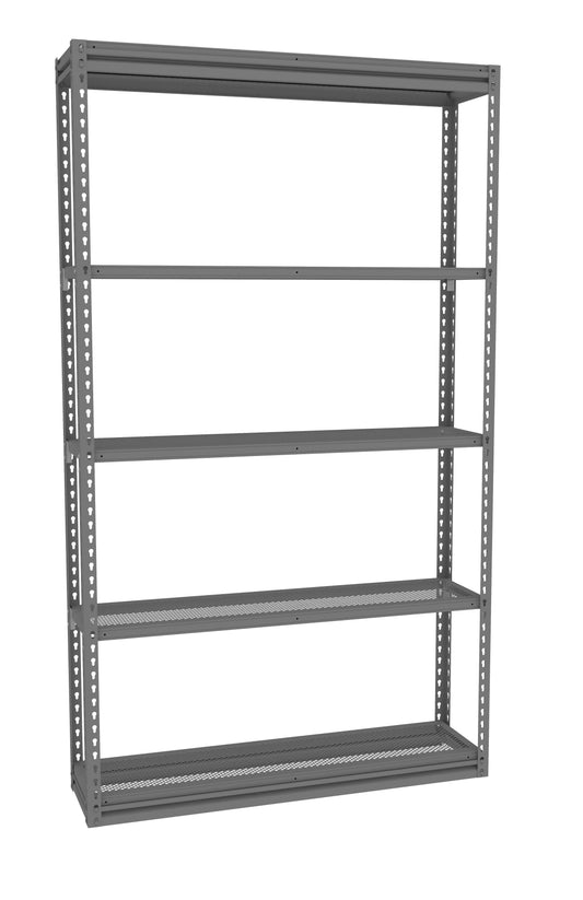 Tennsco ZM7-4812S-5PD Z-Line Perforated Steel Shelving Starter Unit