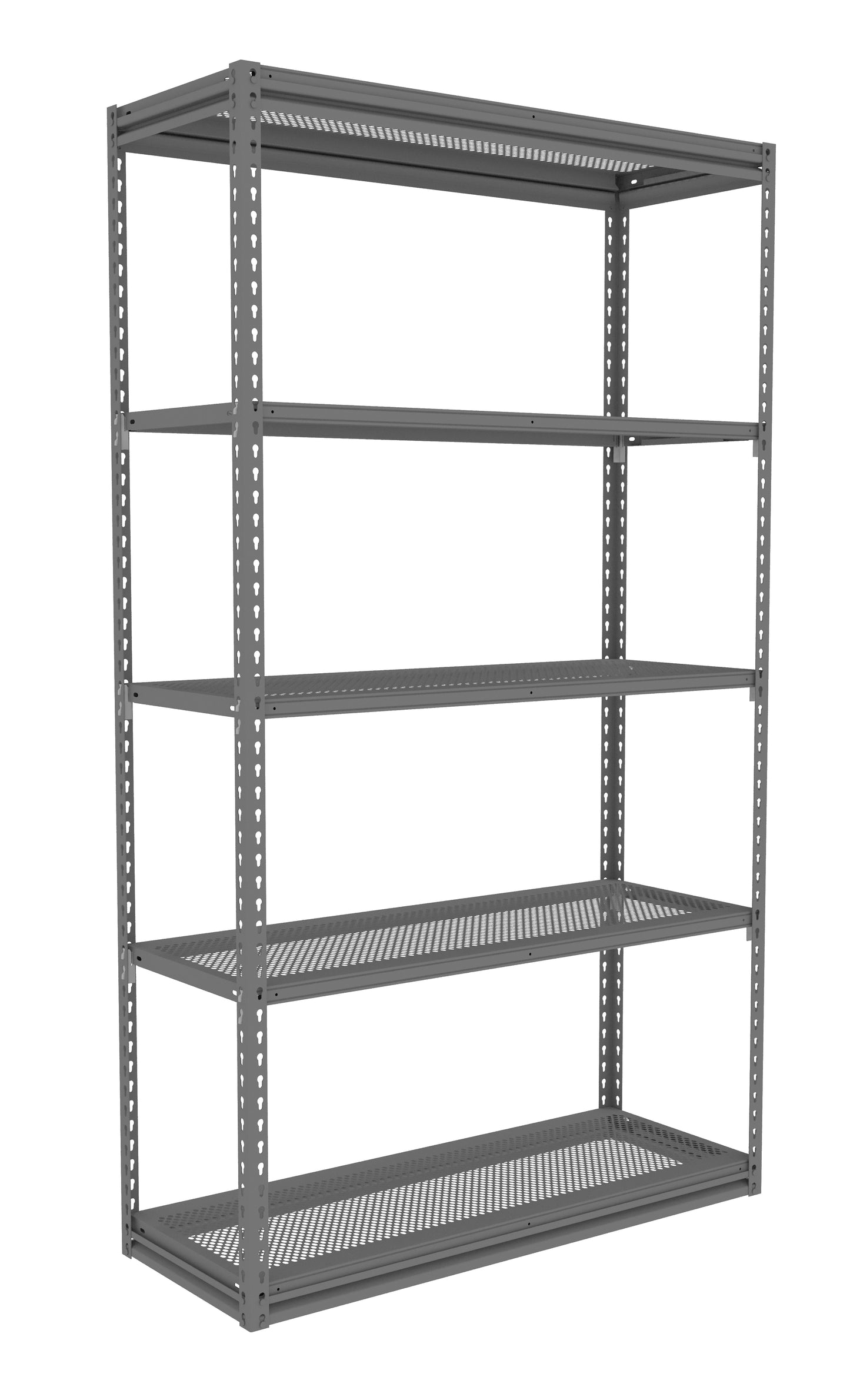 Tennsco ZM7-4818S-5PD Z-Line Perforated Steel Shelving Starter Unit