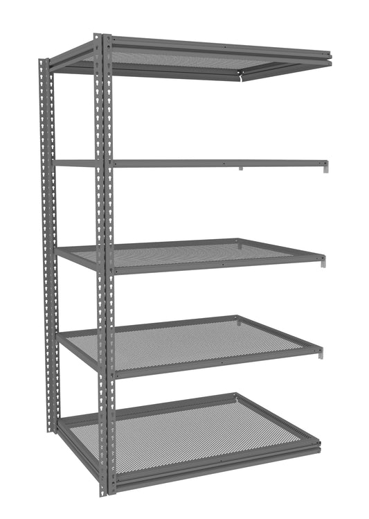 Tennsco ZM7-4836A-5PD Z-Line Perforated Steel Shelving Add-On Unit