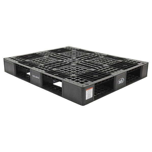 Vestil PLP2-4840-BLACK Black Plastic Pallet, 6000 lb., 48 x 40