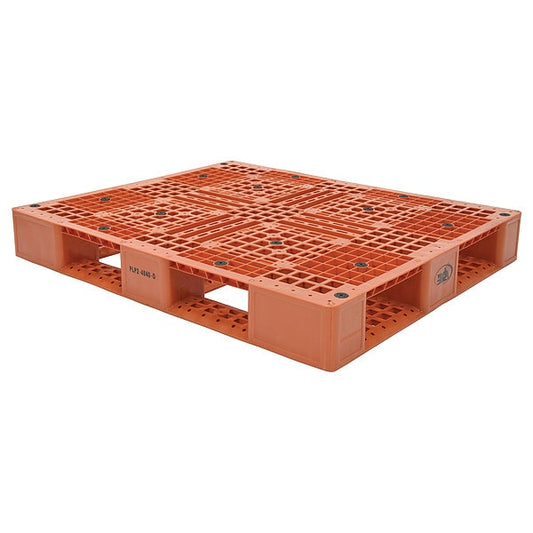 Vestil PLP2-4840-ORANGE High Density Polyethylene (HDPE) Pallet, 47.375 in L, 39.5 in W, 6 H
