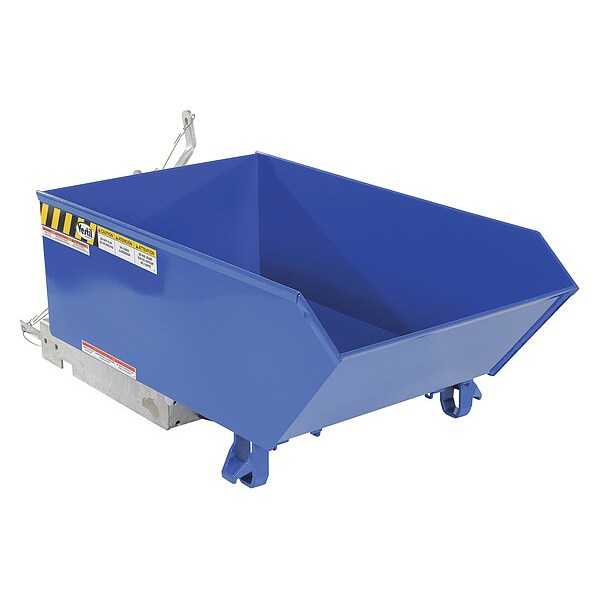 Vestil H-25-HD Heavy Duty Low Profile Hopper .25 Cubic Yard Blue