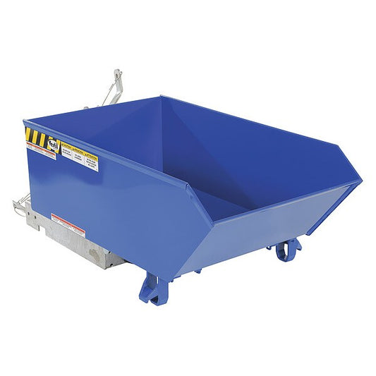 Vestil H-25-HD Heavy Duty Low Profile Hopper .25 Cubic Yard Blue