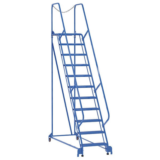 Vestil LAD-MM-11-G 140 H Steel Maintenance Ladder - 11 Step Grip-Strut, 11 Steps