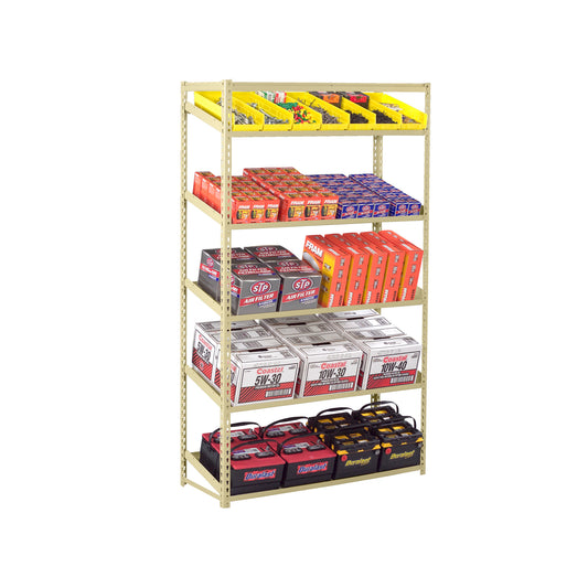 Tennsco ZT7-4824S-5 Z-Line Sloped Shelving Starter Unit - 5 Levels