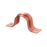 Jones Stephens H16050 1/2" CTS Pipe Strap, Two-Hole, Solid Copper, Carton of 100